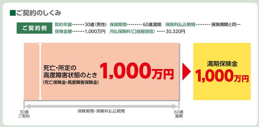大樹生命 ザ・らいふMの保障内容(出典:大樹生命 ザ・らいふM商品パンフレット)